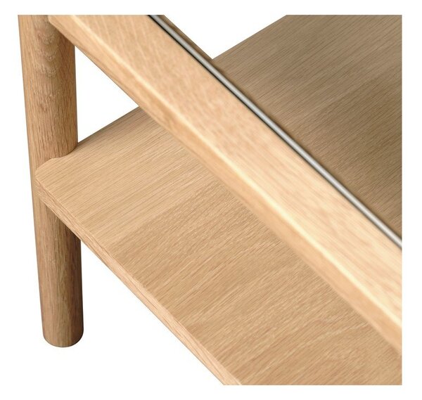 Skleněný konferenční stolek v přírodní barvě 60x120 cm Elba – Unique Furniture