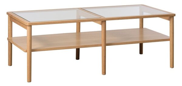 Skleněný konferenční stolek v přírodní barvě 60x120 cm Elba – Unique Furniture
