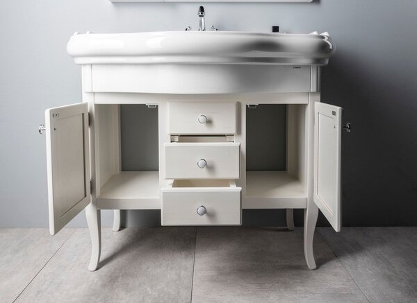 Bílé keramické umyvadlo 100x54,5 cm Retro – Sapho
