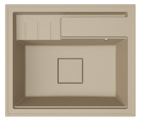 Granitový dřez ELITE 6052 BÉŽOVÝ 60 x 52 x 21,5cm