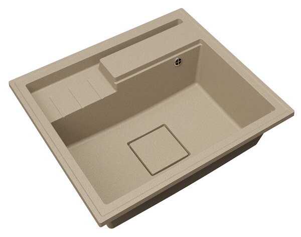 Granitový dřez ELITE 6052 BÉŽOVÝ 60 x 52 x 21,5cm
