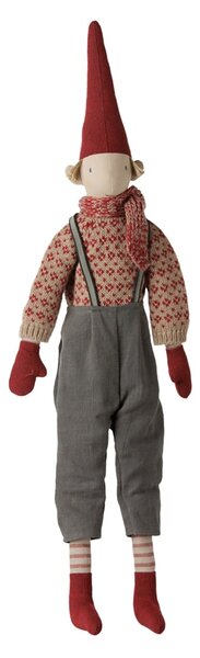 Vánoční skřítek Pixy Knitted sweater and scarf 61 cm – Boy