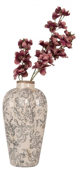 Keramická váza s šedými ornamenty Annemiek M – 21x35 cm