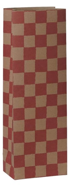 Papírový sáček Checker Powder/Red 26,5 cm – set 5 kusů