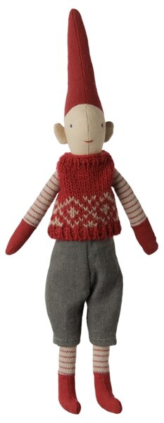 Vánoční skřítek Pixy Red Knitted Vest 26 cm – Boy