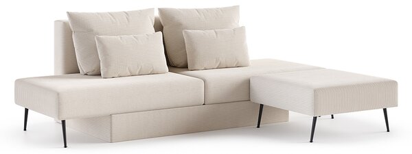 Modulární rohová pohovka MIRANO KRÉMOVÁ SZTRUKS 160x200