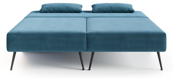 Modulární rohová pohovka MIRANO MODRÁ SZTRUKS 160x200