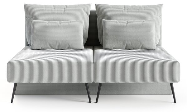 Modulární rohová pohovka MIRANO ŠEDÁ SZTRUKS 160x200