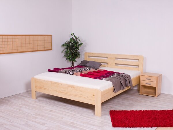 Zvýšená manželská postel - Kate - smrk , 140x200 cm