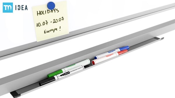 Mobilní tabule TM Idea, oboustranná, otočná, za sucha stíratelná, magnetická, 100x70 cm – řada FLEX, DMB107