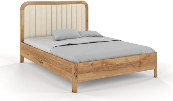 Dubová postel s čalouněným čelem ModenaČalounění postele: Dub přírodní 180x200 cm