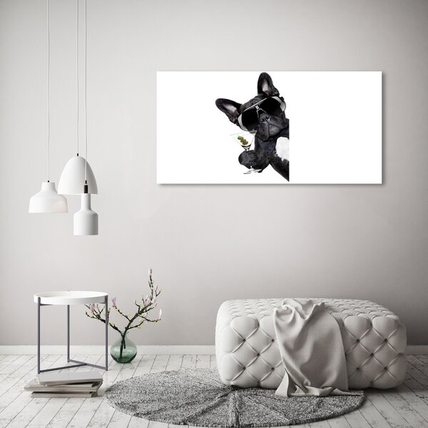 Foto obraz na plátně Pes s martini oc-65998306