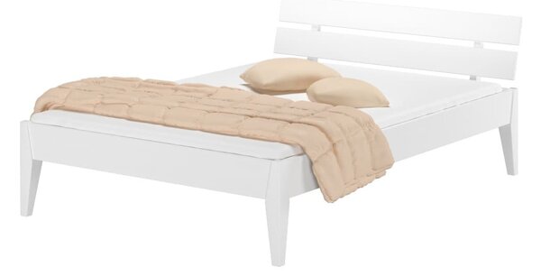 Manželská postel Taranto - masiv borovice, Bílá, 160x200 cm