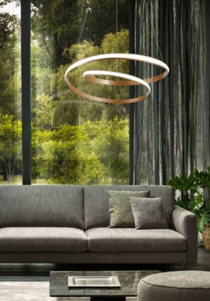 Redo 01-1796 - LED Lustr na lanku TORSION LED/40W/230V bronzová