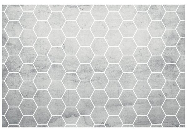Tapeta šedý hexagon vzor