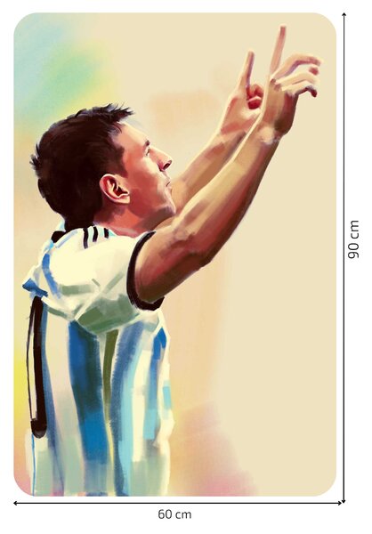 Textilní samolepka na zeď "MESSI"