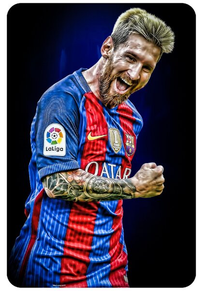 Textilní samolepka na zeď "MESSI 2"