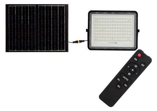 LED Venkovní solární reflektor LED/20W/3,2V 6400K černá + DO