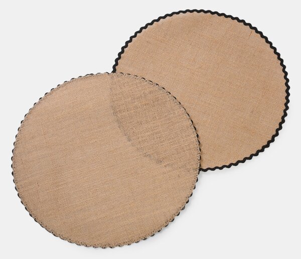 Sinsay - Prostírání se zvlněným okrajem 2 pack - černá