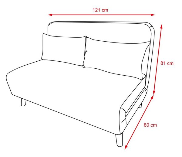Rozkládací sofa Catini STOCKHOLM šedá