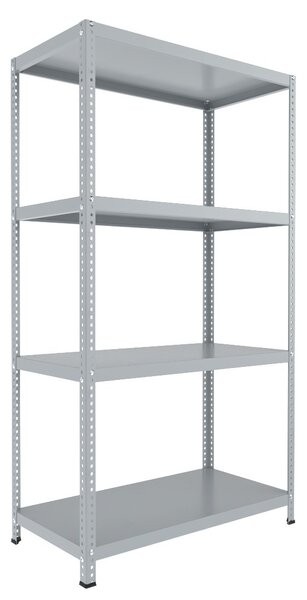 Šroubovaný regál Biedrax 30 x 100 x 150 cm, světle šedý, 4 police, nosnost 150 kg na polici
