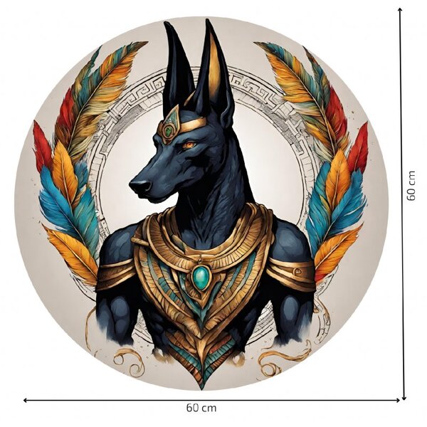 PIPPER. Kruhová samolepka na zeď "Anubis" Velikost: 60cm