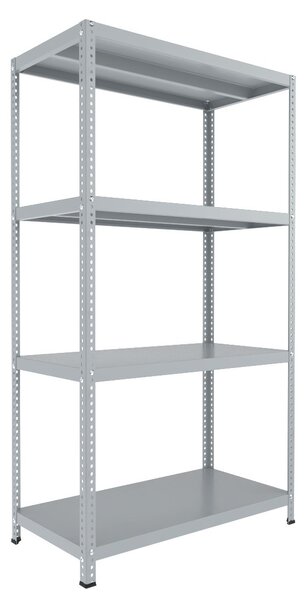 Šroubovaný regál Biedrax 50 x 130 x 150 cm, světle šedý, 4 police, nosnost 150 kg na polici