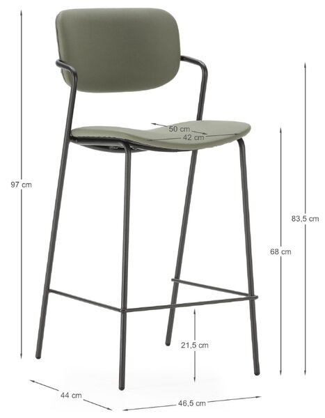 -25 % Dny MOMENTI– Marckeric Koženková barová židle Maika 68 cm