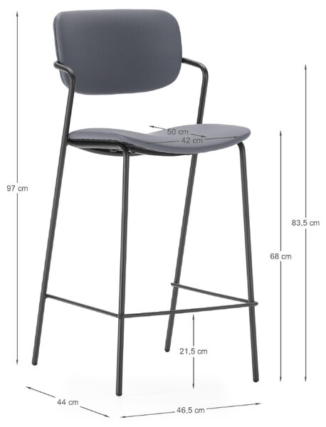 Marckeric Koženková barová židle Maika 68 cm