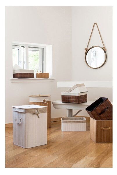 Dřevěno-látkový koš na prádlo 62 l Kankyo – Premier Housewares
