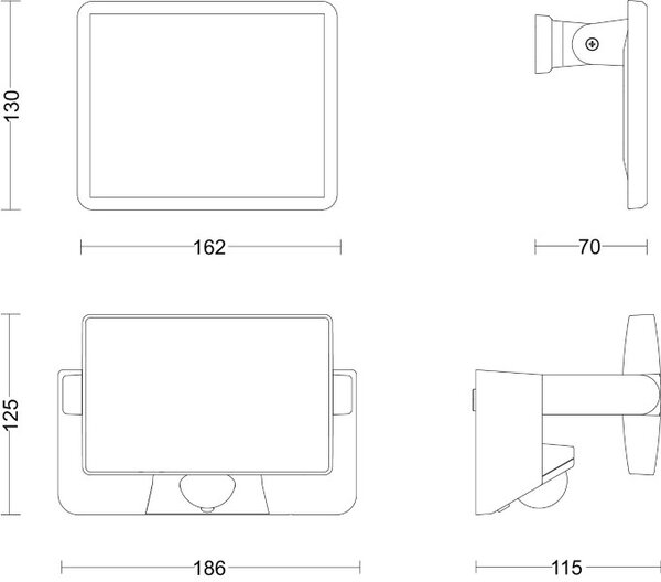 Solární nástěnné svítidlo se senzorem LED 3000K čierna IP44 PHILIPS Fyns 8721103105653