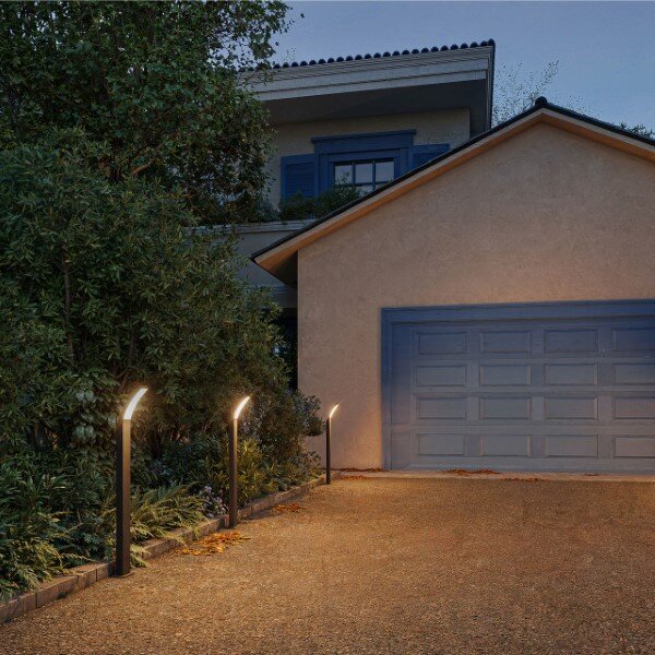 Zahradní sloupkové svítidlo LED 2700K antracitová IP44 PHILIPS UltraEfficient Splay 8721103110039