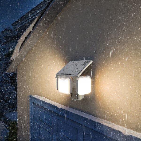 Solární nástěnné svítidlo se senzorem LED 5000K biela IP65 PHILIPS UltraEfficient Zyren 8721103105493