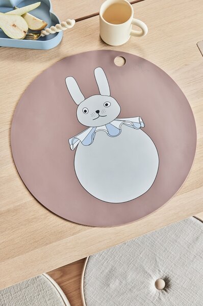 OYOY Silikonové prostírání Rabbit PomPom OY258