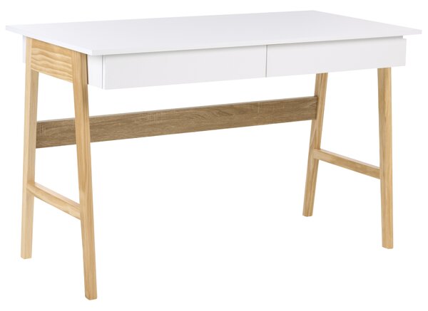 Pracovní stůl THESLAY Světle hnědá/Bílá 120 cm 60 cm