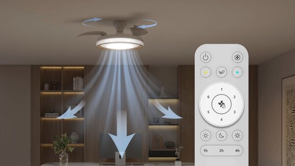 Stropní ventilátor se světlem LED 2700–6500K zlatá IP20 PHILIPS Bliss 8721103096067