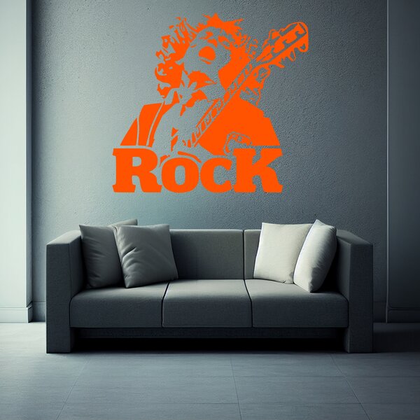 Živá Zeď Samolepka Angus Young AC/DC Barva: černá