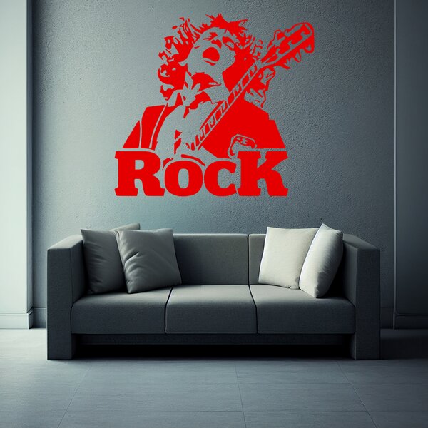 Živá Zeď Samolepka Angus Young AC/DC Barva: černá