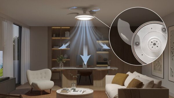 Stropní ventilátor se světlem LED 2700–6500K zlatá IP20 PHILIPS Bliss 8721103096067