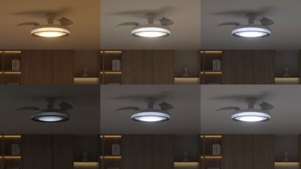 Stropní ventilátor se světlem LED 2700–6500K biela IP20 PHILIPS Bliss 8721103096104