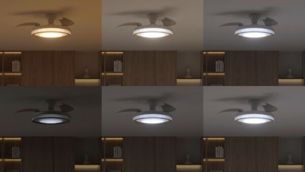 Stropní ventilátor se světlem LED 2700–6500K zlatá IP20 PHILIPS Bliss 8721103096067