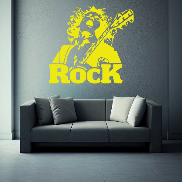 Živá Zeď Samolepka Angus Young AC/DC Barva: černá