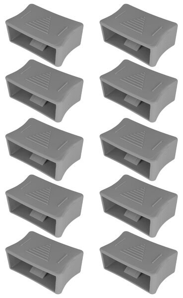 Bezpečnostní posuvník - Lamelová postel - 53 x 8 mm - Šedá - 10 ks - Na rošt postele