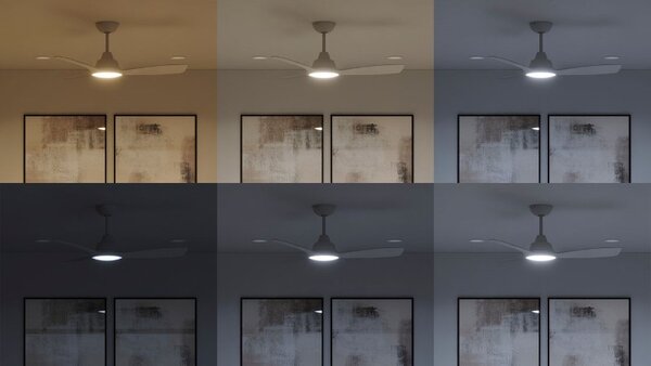 Stropní ventilátor se světlem LED 3000–6500K biela IP20 PHILIPS Olas 8721103096005