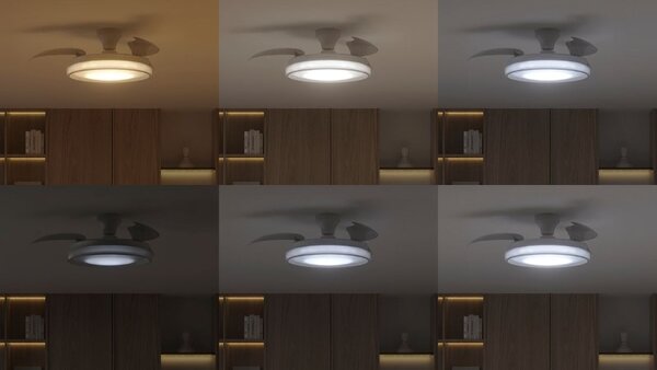 Stropní ventilátor se světlem LED 2700–6500K biela IP20 PHILIPS Bliss 8721103096029