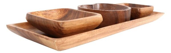 Servírovací misky s tácem 4 ks Kora – Premier Housewares