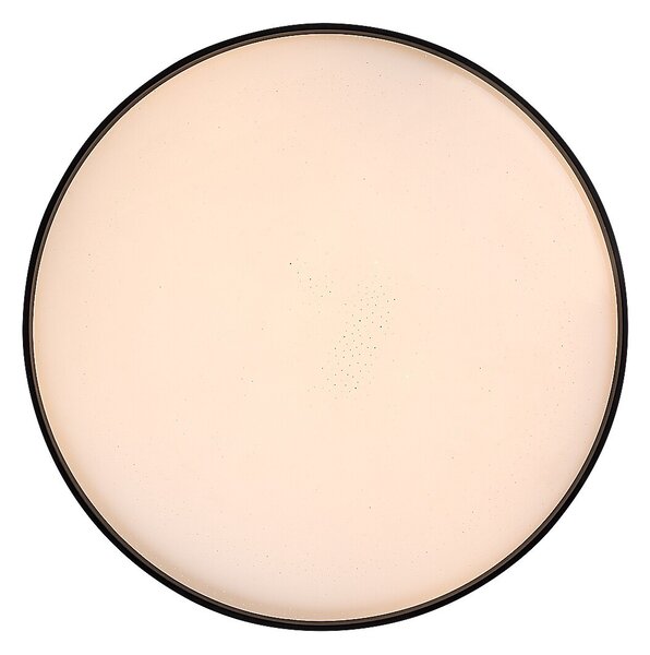 Rabalux 71450 LED přisazené stropní svítidlo Zerava | 60W integrovaný LED zdroj | 3800lm | 3000-6500K | dálkové ovládání | stmívač | černá
