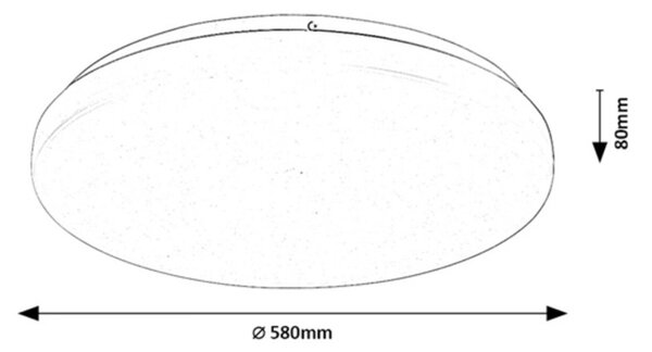 Rabalux 71443 LED přisazené stropní svítidlo Danny2 | 60W integrovaný LED zdroj | 4100lm | 3000-6500K | dálkové ovládání | stmívač | bílá
