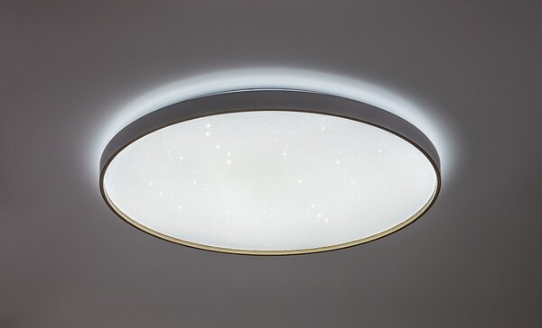 Rabalux 71454 LED přisazené stropní svítidlo Zerava | 80W integrovaný LED zdroj | 4600lm | 3000-6500K | dálkové ovládání | stmívač | zlatá