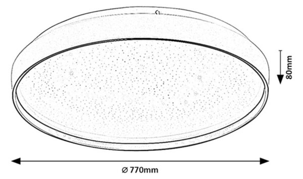 Rabalux 71454 LED přisazené stropní svítidlo Zerava | 80W integrovaný LED zdroj | 4600lm | 3000-6500K | dálkové ovládání | stmívač | zlatá